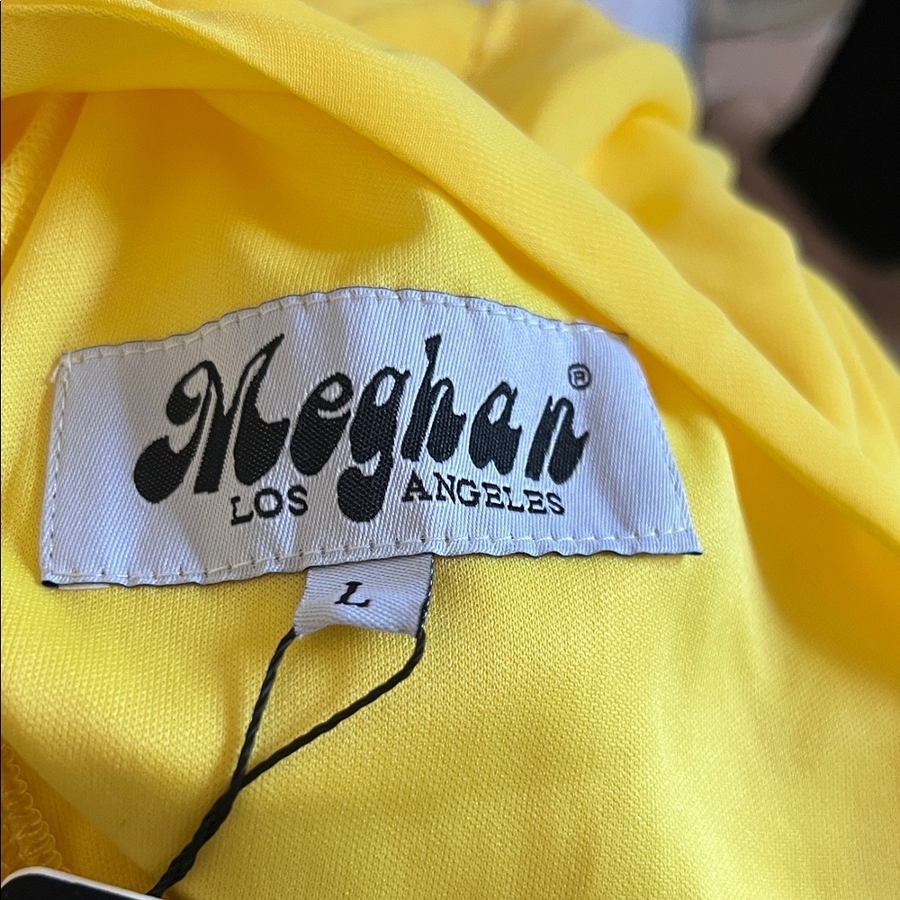 Meghan LA One Shoulder Yellow Dress - Picture 4 of 4